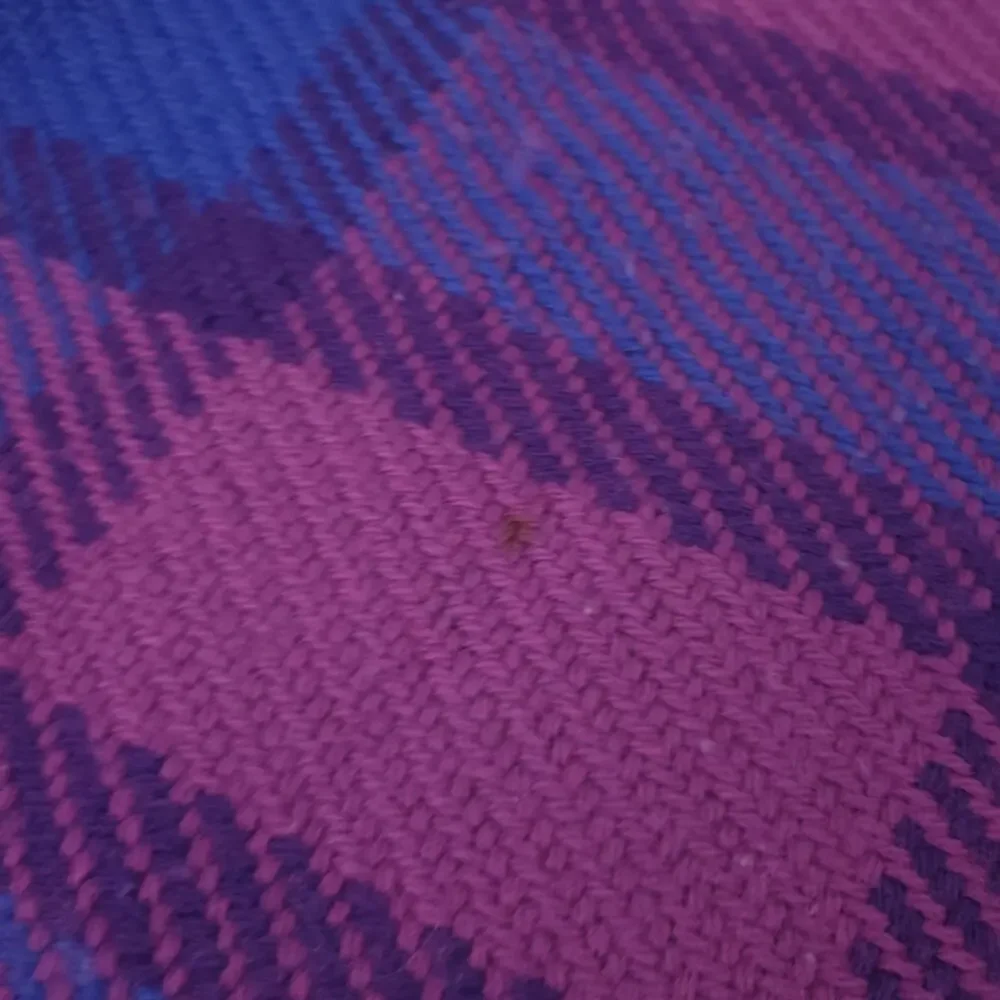 RARE VTG Churchill Weaver Lap Blanket (Berea, KY) Blanket Pink Blue 36x57